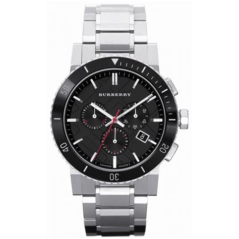 burberry the city silvertone chronograph watch|Burberry The City Silver Dial Stainless Steel Men's Watch BU9900.